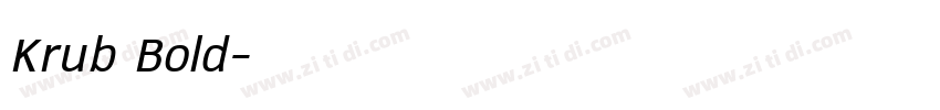 Krub Bold字体转换